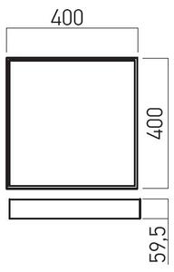 Arelux PXQU01CCT SBK Xpill Square, černé stropní svítidlo, 40W LED 3000/4000/6000K, 40x40cm
