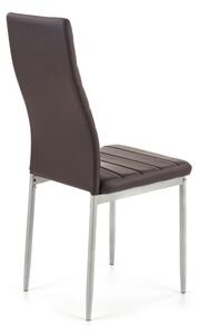Jídelní židle PIETRE – kov, ekokůže, více barev tmavě hnědá