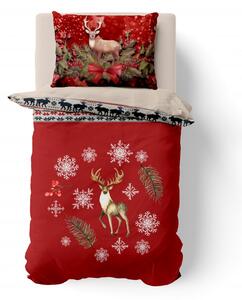 Ložní povlečení bavlna 3D efekt Kvalitex vánoční jelen
