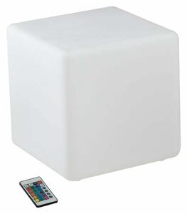 FANEUROPE FAN EUROPE Nabíjecí venkovní svítidlo LED Geco, bílé, 4 W, 240 lm, RGBW, stmívatelné, IP65, vč. dálk. ovl., 30 x 30 x 30 cm
