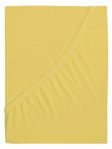 B.E.S. - Petrovice, s.r.o. Prostěradlo Jersey česaná bavlna MAKO - Žlutá Rozměr: 120 x 200