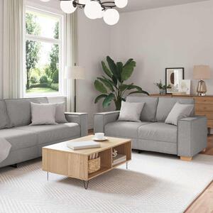 2dílná sedací souprava s poduškami obláčkově šedá textil 3324699