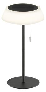 FANEUROPE FAN EUROPE Solární stolní lampa Jin (černá), dobíjecí LED 1,2 W, stmívatelná 3000K, IP54, 17 x 32 cm