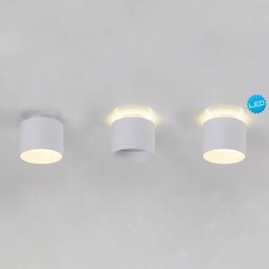 Näve LED stropní bodové osvětlení Trimes, Ø 11,5 cm, bílé, stmívatelné, stmívatelný, Bílá / opál, Obývací pokoj / jídelna, Plast