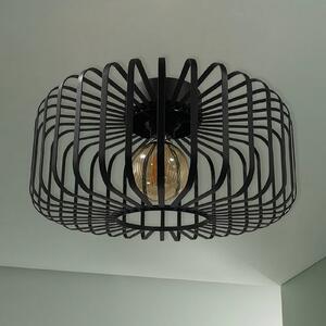ROYALTECH Stropní svítidlo Niko, černé, Ø 39 cm, kov, E27, stmívatelný, Obývací pokoj / jídelna, kov, Moderní
