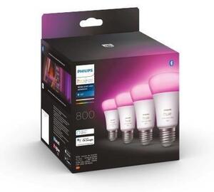 PH 8719514328402 Hue Bluetooth LED White and Color Ambiance set 4ks žárovek Philips 8719514328402 E27 A60 6,5W 800lm 2000-6500K RGB stmívatelné - PHILIPS (929002489604)