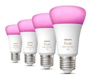 PH 8719514328402 Hue Bluetooth LED White and Color Ambiance set 4ks žárovek Philips 8719514328402 E27 A60 6,5W 800lm 2000-6500K RGB stmívatelné - PHILIPS (929002489604)
