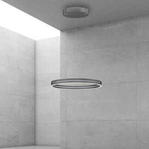 Paul Neuhaus Závěsné LED svítidlo PURE E-Loop, 53W, ø 70,1 cm, 2700-5000K, elektricky nastavitelná výška Barva: Mystická šedá