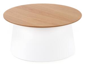Konferenční stolek AZZURA, 69x32x69, přírodní/bílá