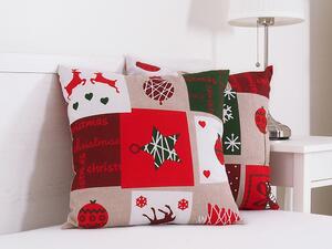 B.E.S. - Petrovice, s.r.o. Vánoční dekorační polštářek 45x45 - Vánoční patchwork