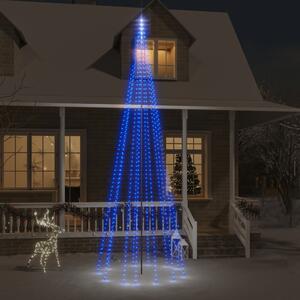 Vánoční stromek na stožár 732 modrých LED diod 500 cm