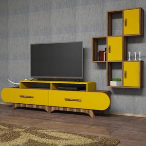 ASIR Televizní stolek FLORA S ořech žlutá