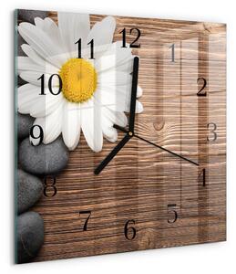 Skleněné hodiny na stěnu Sedmikráska zskc-30x30-00176676
