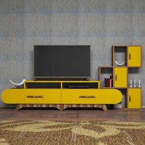 ASIR Televizní stolek FLORA S ořech žlutá