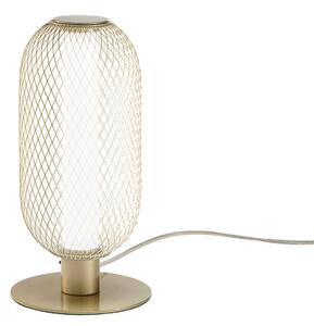 Luce Ambiente Design LED stolní lampa INKAS, výška 28 cm, zlatá barva, kov,, Mosaz / zlato, Obývací pokoj / jídelna, kov