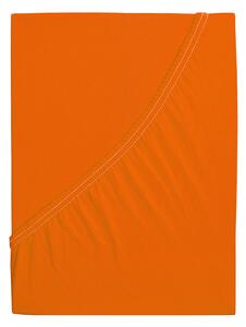 B.E.S. - Petrovice, s.r.o. Prostěradlo Jersey česaná bavlna MAKO - Sytá oranžová Rozměr: 90 x 200