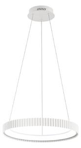 Luce Ambiente Design Závěsné světlo LED Niike, bílé, Ø 50 cm, kov,, Bílá / opál, Obývací pokoj / jídelna, kov, Moderní