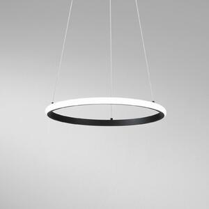 Luce Ambiente Design Závěsné LED světlo Axis, Ø 40 cm, černé, kov,, Černá, Obývací pokoj / jídelna, kov, Moderní