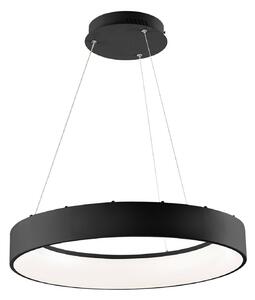 Luce Ambiente Design Závěsné LED světlo Noah, černé, Ø 60 cm, kov,, Černá, Obývací pokoj / jídelna, Hliník, Moderní