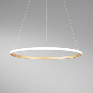 Luce Ambiente Design Závěsné LED světlo Axis, Ø 60 cm, zlatá barva, kov,, Mosaz / zlato, Obývací pokoj / jídelna, kov, Moderní