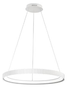 Luce Ambiente Design Závěsné světlo LED Niike, bílé, Ø 70 cm, kov,, Bílá / opál, Obývací pokoj / jídelna, kov, Moderní