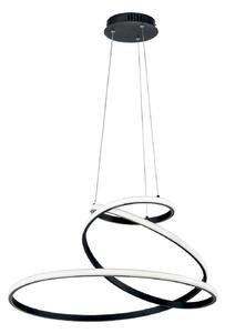 Luce Ambiente Design Závěsné LED světlo COASTER, černá, Ø 60 cm, kov,, Černá, Obývací pokoj / jídelna, Hliník, Moderní