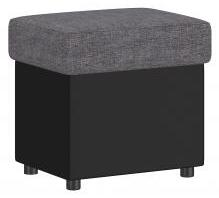 ELTAP POUF 2 taburet s úložným prostorem černo-šedý 35 x 40 x 45 cm