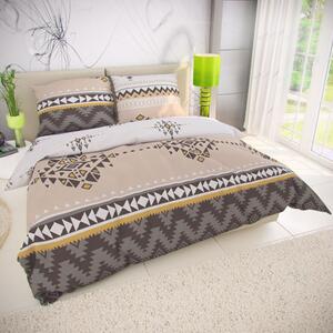 TOP Bavlněné povlečení DELUXE 140x200+70x90 MENDIS béžové