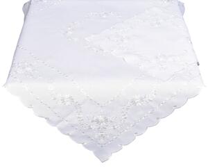 Ubrus celoroční, Aneta vyšívaný, bílý 35 x 35 cm