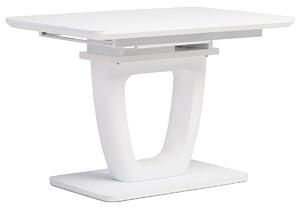 Jídelní stůl 110+40x75 cm, bílý, HT-430 WT
