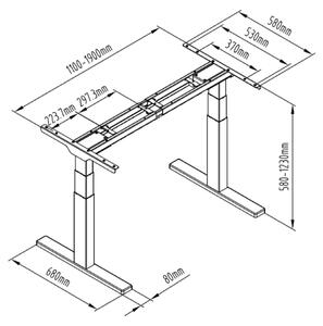 Výškově nastavitelný stůl Liftor Expert, Horizont modrá, elektricky polohovatelný