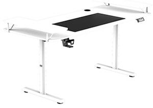 ULTRADESK HIGHLANDER XXL Bílý pracovní stůl s elektrickým nastavením