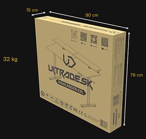 ULTRADESK HIGHLANDER XXL Bílý pracovní stůl s elektrickým nastavením