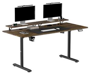 Pracovní stůl HIGHLANDER XXL BROWN s elektrickým nastavením výšky