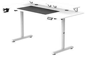 ULTRADESK HIGHLANDER XXL Bílý pracovní stůl s elektrickým nastavením