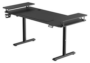 Elektricky výškově nastavitelný pracovní stůl HIGHLANDER XXL BLACK, 160x70 cm