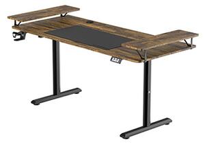 Pracovní stůl HIGHLANDER XXL BROWN s elektrickým nastavením výšky