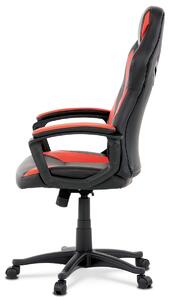 Herní židle KA-Y209 RED, s houpacím mechanismem, červená