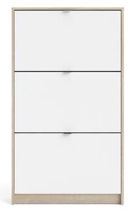 Botník Modulo - 123,5 x 70 x 16,5 cm | bílá / dub sonoma