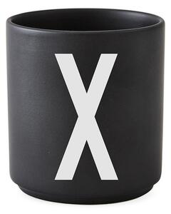Porcelánový hrnek X DESIGN LETTERS - černý