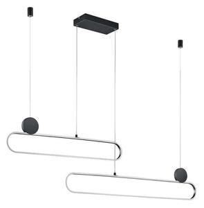 Trio - LED Stm. lustr na lanku GRANT LED/54W/230V 2300/3000/4000K černá/chrom