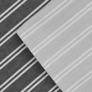 Ubrousek RIVA pruhy černá / šedá 45 x 45 cm