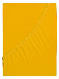 B.E.S. - Petrovice, s.r.o. Jersey prostěradlo s elastanem Lycra - Sytá žlutá Rozměr: 90 x 200