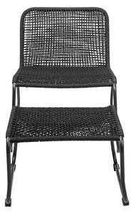 Židle s podnožkou Bloomingville - černá