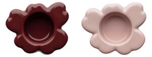 Set svícnů Unikko, 2ks, 60.výročí / červeno-růžový