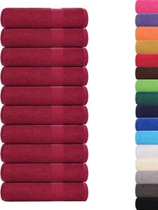 Ručníky FROGN 10 ks bordó 50x100 cm 360 g/m²