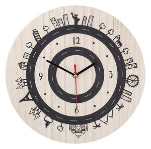 Dřevěné hodiny Bloomingville