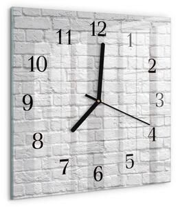 Skleněné hodiny na stěnu Cihlový zskc-30x30-00176771
