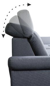 Moderní rohová sedací souprava Lembo maxi, šedá Milos Roh: Orientace rohu Levý roh