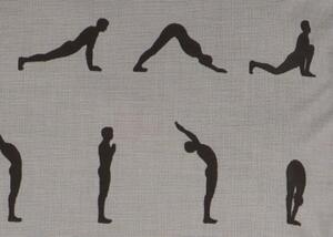 Povlak SMART joga šedočerná 45 x 45 cm
